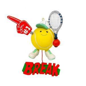 Tennis Ball Break Ornament Foam Finger Racket Break Holiday Decor Sports Fan